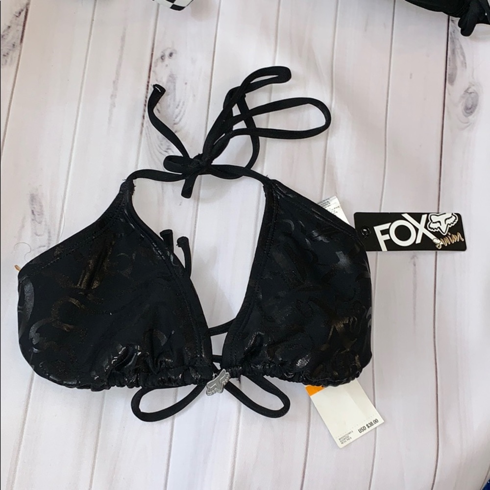 SOLD - Fox Racing black trilliant triangle bikini